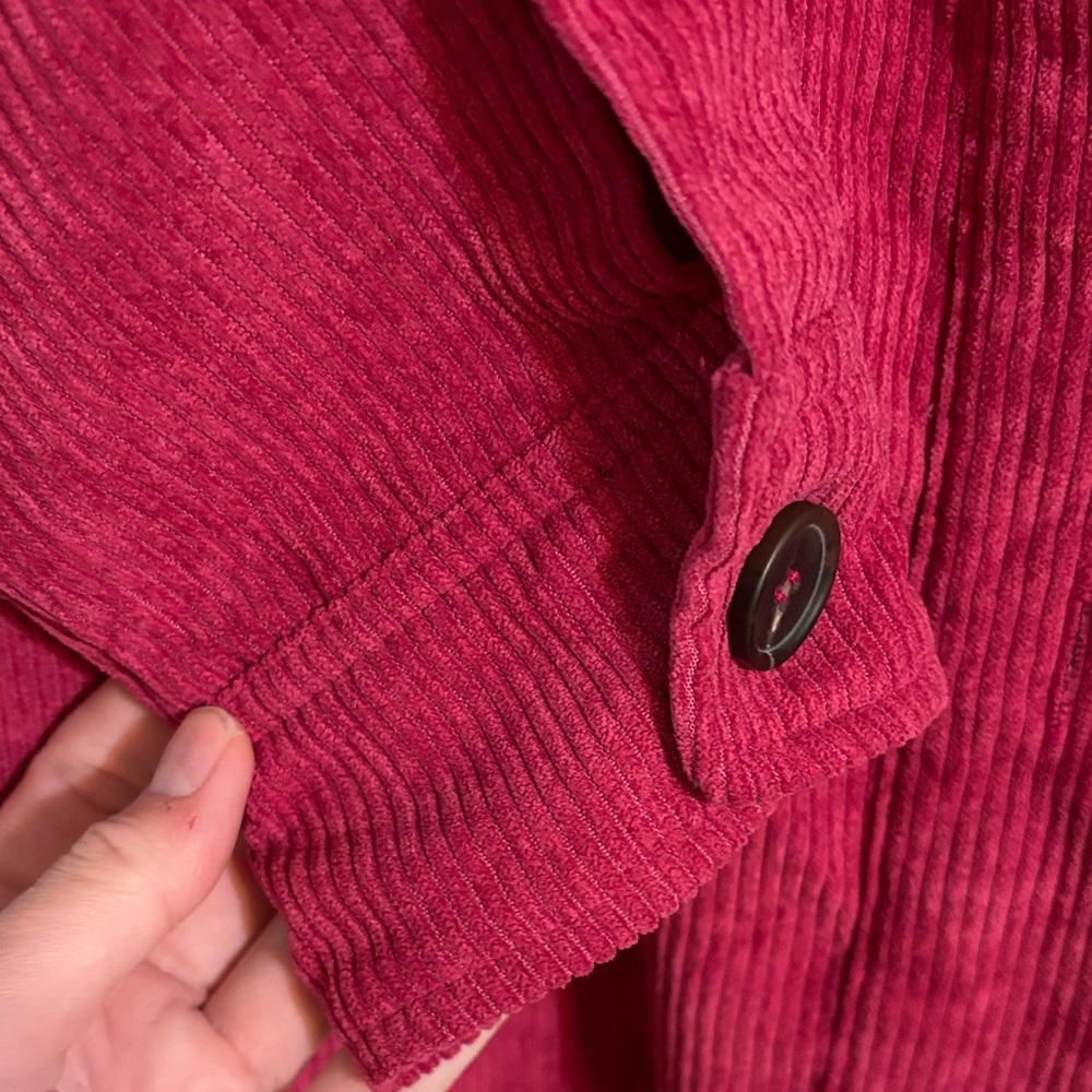 Pink Corduroy Button-Up Shacket - Picture 2 of 5